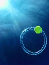 Tennis Summer Concept, Tennis Ball Underwater View Bubble ring, SummerÃÂ Tennis Camp